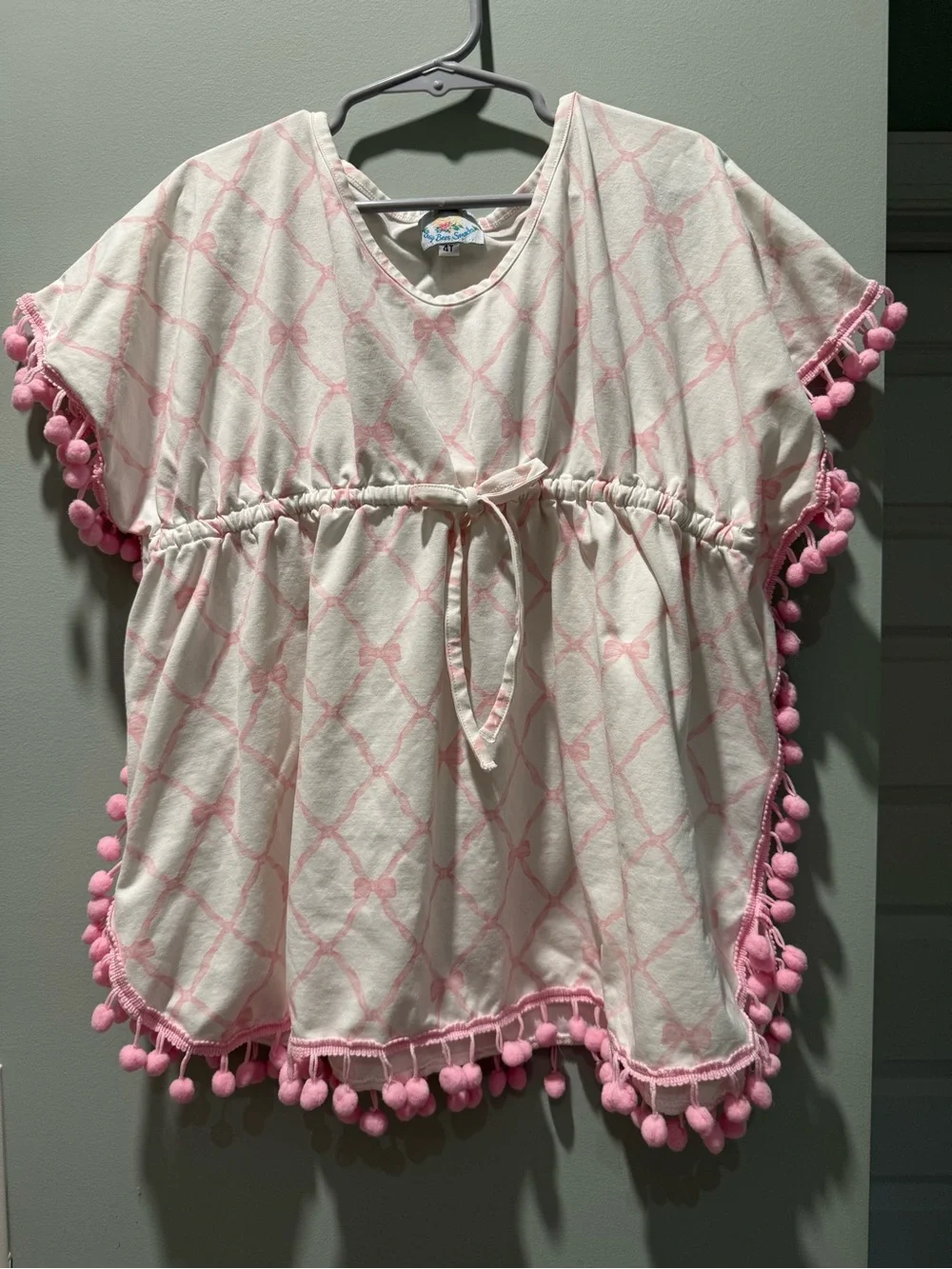 Busy Bee Smocks! 4t swim coverup with pompoms